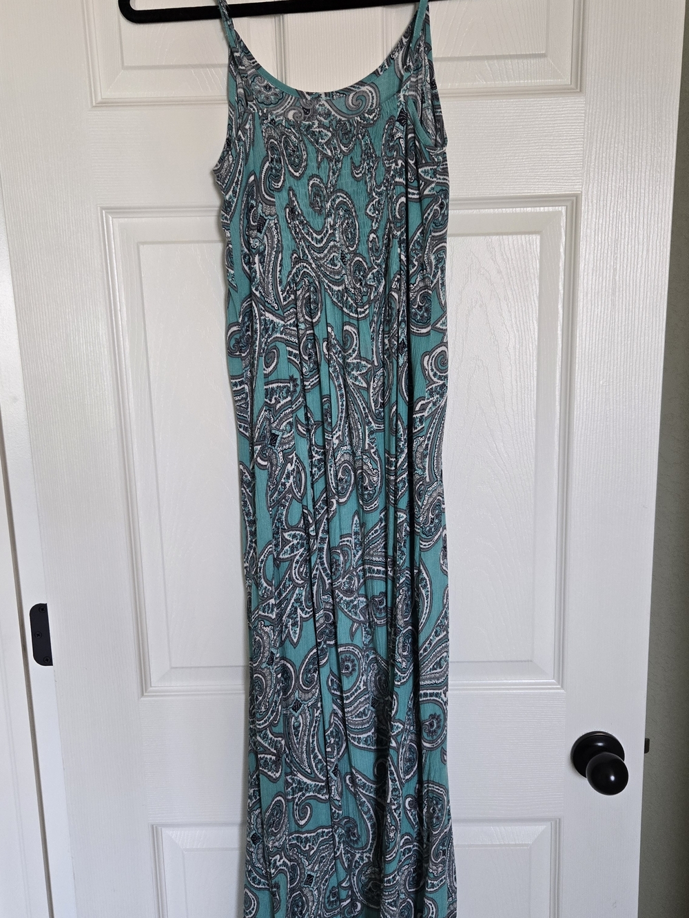 Teal Paisley Maxi Dress